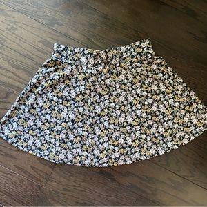 Charlotte Russe Floral Skater Skirt